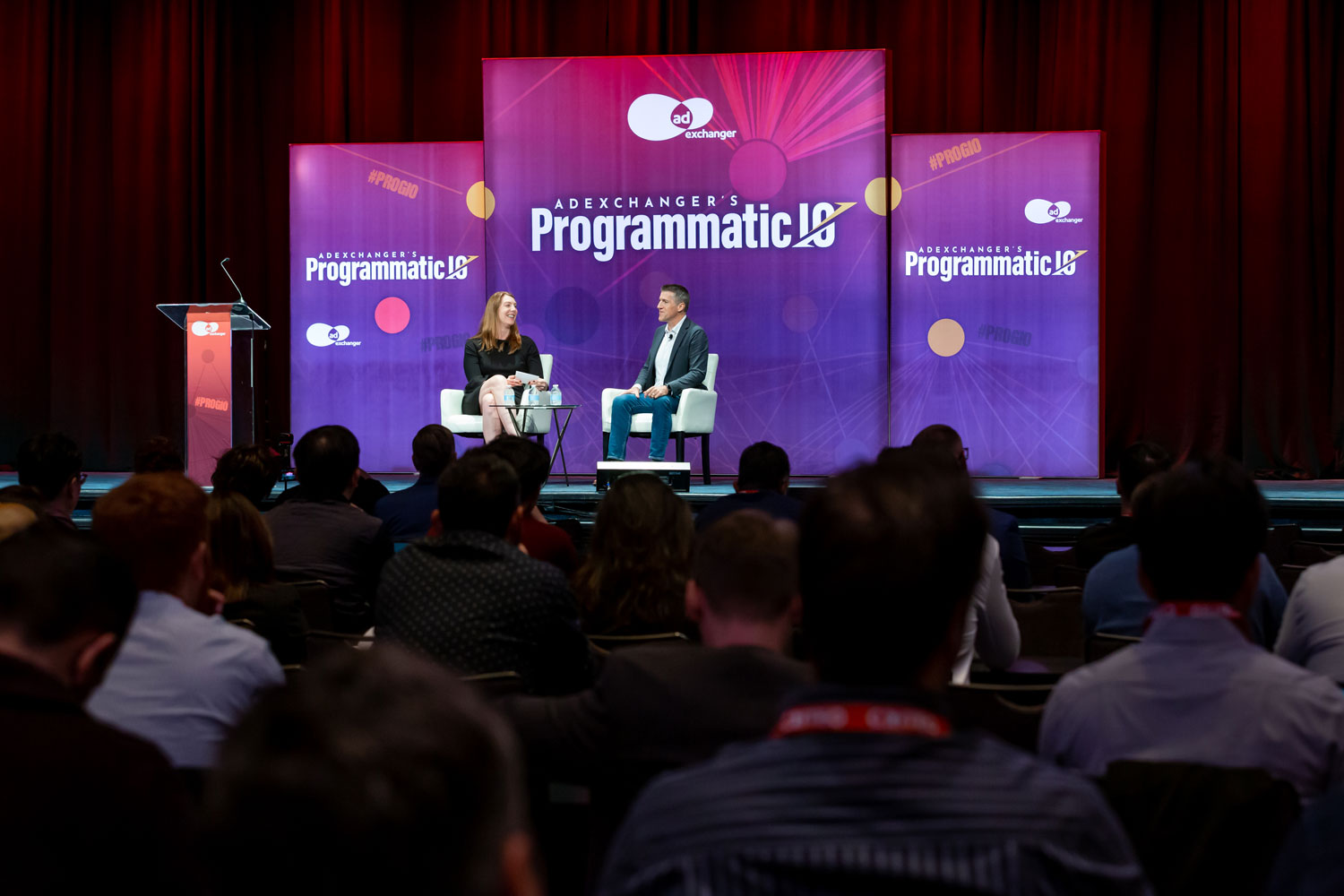 Dan Taylor, VP of global ads at Google, speaks with AdExchanger executive editor Sarah Sluis at Programmatic I/O 2022 in New York City.
