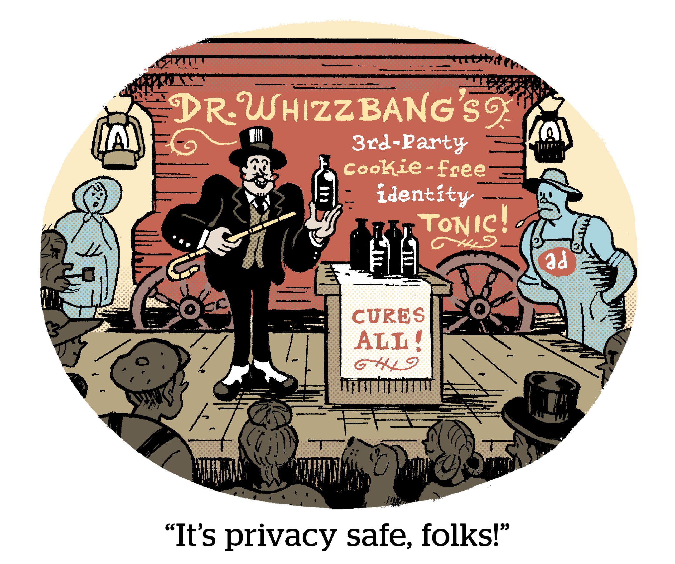 Comic: "It's privacy, safe, folks!"